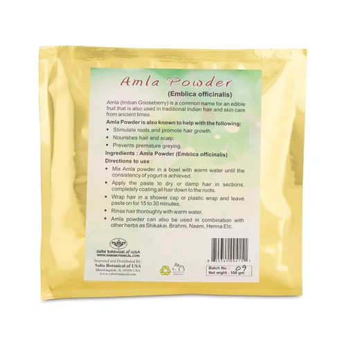 Vista 2 de Pure Amla Powder para el cuidado del cabello y la piel 3.53 oz
