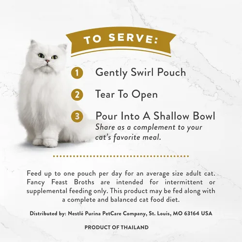 Vista 7 de Purina Fancy Feast Lickable - Aderezo en caldo de alimento húmedo para gatos con crema de mariscos y camarones (paquete de 16 unidades) bolsitas