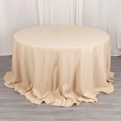 Vista 26 de Efavormart - Mantel redondo de poliéster de 90 pulgadas sin costuras de calidad comercial para banquetes de boda, restaurante