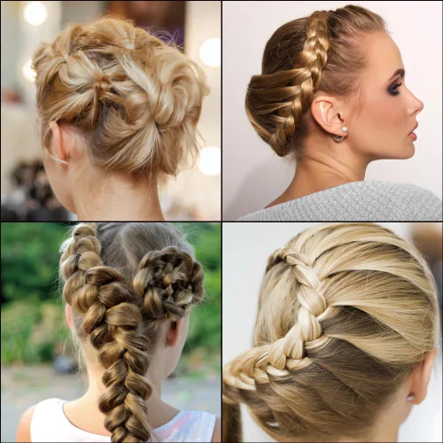 Vista 6 de Herramientas de cola de cabello, juego de 4 herramientas de trenzado de ciempiés francés, herramientas de bucle, bricolaje para peinar el cabello