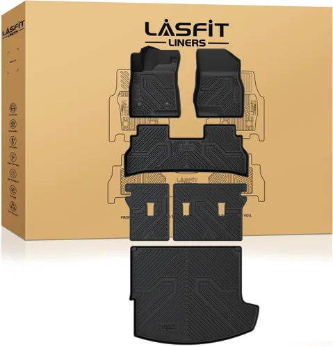 Vista 11 de LASFIT Alfombrillas para Freightliner Cascadia 2008-2017, protección para todo tipo de clima, revestimientos de automóvil de elastómero