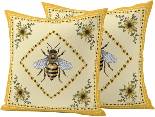 Vista 15 de Juego de 2 fundas de almohada para exteriores del Día de la Independencia, diseño de camión azul granja, bandera estadounidense, estrella
