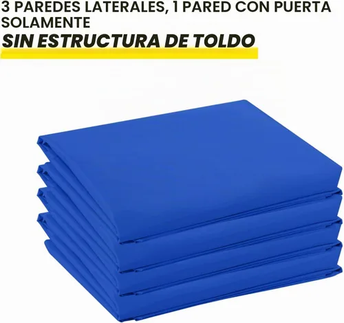 Vista 2 de ABCCANOPY Pared lateral 10x10, azul (solo 4 paredes, NO incluye marco y parte superior)