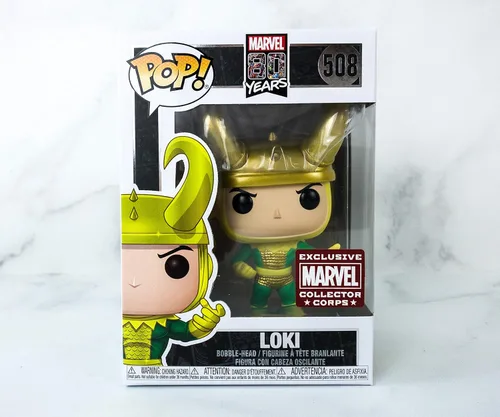 Vista 2 de Funko Pop Marvel Collector Corps 80 años LOKI Primera aparición exclusiva