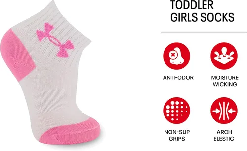 Vista 2 de Under Armour Girls' Multi Pack Quarter Sock