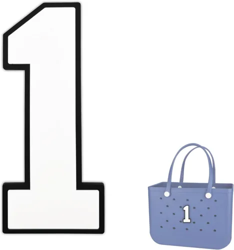 Vista 16 de Dijes para Bolsa Bogg, Accesorios Decorativos para Bolsa Bog, Inserto de Dije con Número para Bolsa de Playa de Goma Bog Original