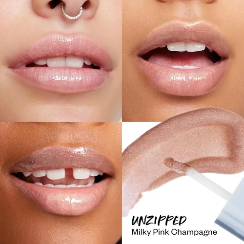 Vista 2 de Kosas Wet Lip Oil Gloss - Tratamiento hidratante y voluminizador de labios con ácido hialurónico y péptidos, acabado no pegajoso (sin abrir)