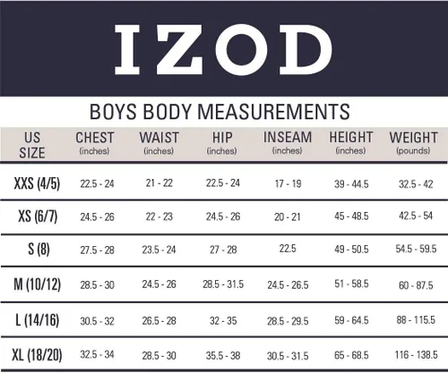 Vista 4 de IZOD Camisa polo de manga corta para uniforme escolar para niños, cierre de botón, material de rendimiento que absorbe la humedad