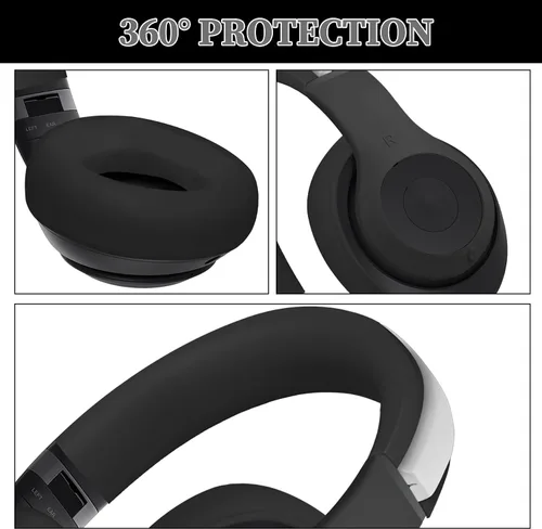 Vista 5 de Studio Pro 3 en 1 - Fundas de silicona para los oídos, antiarañazos, cubierta para la cabeza, para auriculares Beats Studio Pro, accesorios