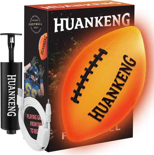Vista 8 de HuanKeng Upgrade Rechargeable Glow in The Dark Ball Toys Birthday Gifts for 6 7 8 9 10 11 12 13 14 15 Year Old Boys, Sports and Outdoors Light Up