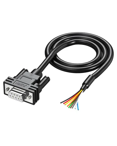 Vista 5 de Paquete de 4 conectores DB9 a extremo de cable desnudo D-SUB de 9 pines RS232 Serial Cable de extensión doble blindado, hembra a cables de 9