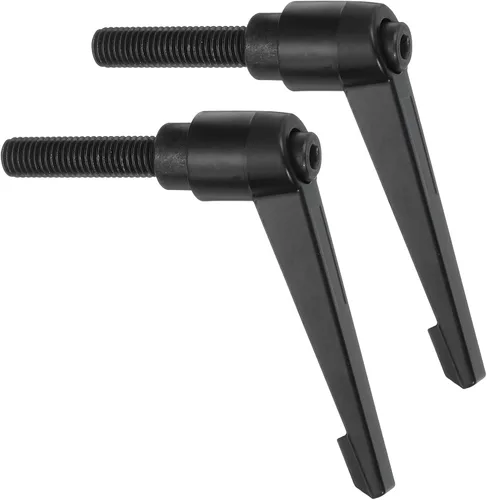 Vista 37 de uxcell 2 perillas ajustables M5 x 0.472 in, rosca macho, botón de trinquete de liberación rápida, perno giratorio para maquinaria de torno