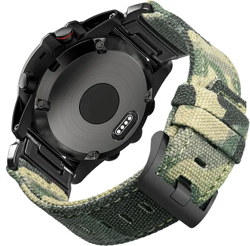 Vista 10 de Compatible con Garmin, correa deportiva de lona para reloj fēnix/precursor/enfoque/marq/quatix/instinct/D2/Tactix, correa de repuesto resistente