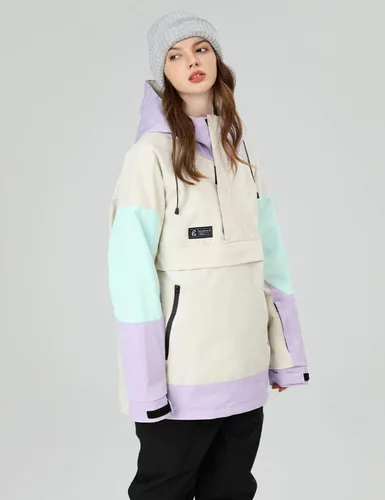 Vista 3 de SEARIPE Chaqueta de esquí para mujer, con capucha, para nieve, impermeable, para usar al aire libre