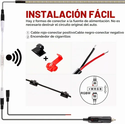 Vista 5 de RGBW Barra de luz LED para puerta trasera elevadora de vidrio RF control remoto inalámbrico para camping luces para la parte trasera del cargamento