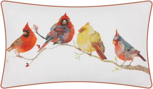 Vista 10 de JWH Funda de almohada decorativa con diseño de pájaros coloridos, funda de cojín lumbar color amarillo aguamarina, funda de almohada para decoración