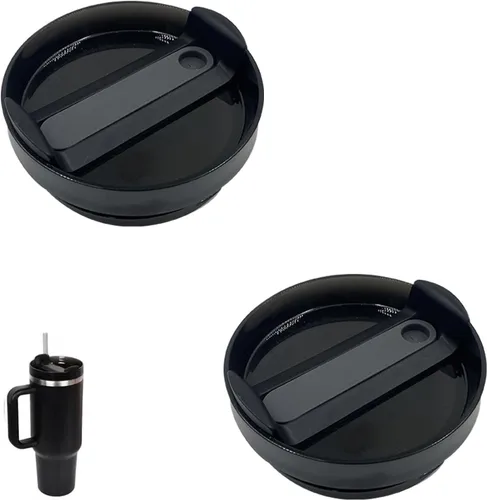 Vista 12 de Paquete de 2 tapas para vaso de 40 onzas compatibles con Stanley Quencher, cubiertas de vaso de acero inoxidable a prueba de derrames y resistentes