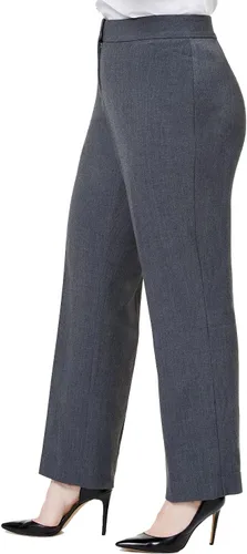 Vista 3 de Pantalones de trabajo gris jaspeado para mujer, talla 28WP, Gris