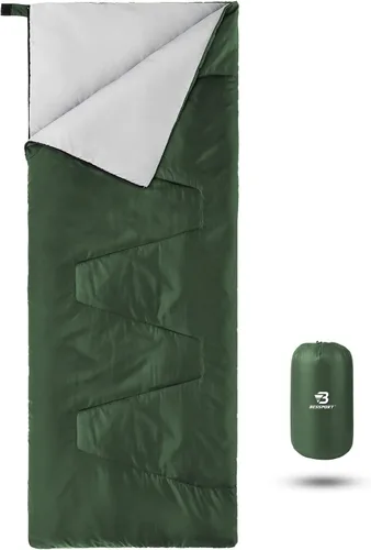Vista 8 de Bessport Saco de dormir ligero, saco de dormir ultraligero para mochileros, resistente al agua durante 3 estaciones, para adultos y niños, al aire