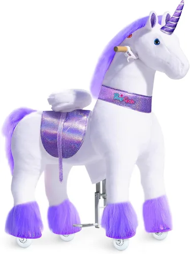 Vista 19 de PonyCycle Caballo de paseo para niños pequeños de 3 a 4 años con freno, sin batería (30 pulgadas de altura/tamaño 3 modelo clásico U) poni mecánico