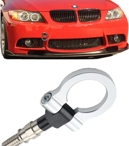 Vista 10 de JGR Track Racing Style - Gancho de remolque con tornillo de aluminio CNC para la defensa delantera y trasera del BMW, Negro
