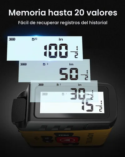 Vista 8 de ACPOTEL - Cinta métrica digital de 16 pies, pantalla LCD, 6 unidades métricas e imperiales (amarillo soleado)