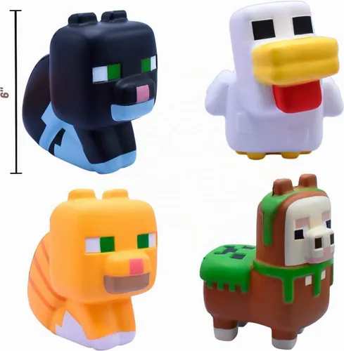 Vista 3 de Minecraft Mega SquishMe Series 2 – Llama – Juguete Squishy perfumado de crecimiento lento de 6 pulgadas