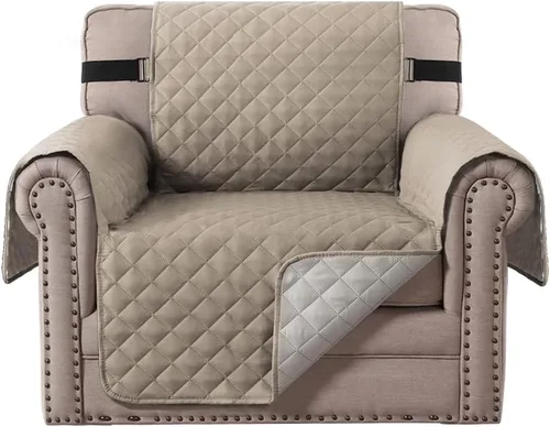 Vista 46 de MIFXIN Funda reversible para sofá, impermeable, antideslizante, lavable, con correa elástica, protector de muebles para mascotas, perros y niños