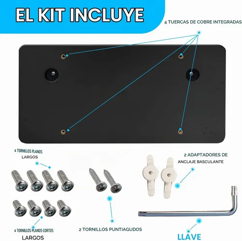 Vista 4 de Trunknets Inc - Kit de adaptador para soporte de placa de matrícula para Subaru Factory - No requiere taladrar el soporte de versión 2.0