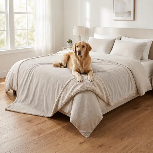 Vista 18 de Kritter Planet - Manta impermeable para perros, reversible, a prueba de agua, para sofá, cama y coche, fundas lavables para sofá para perros