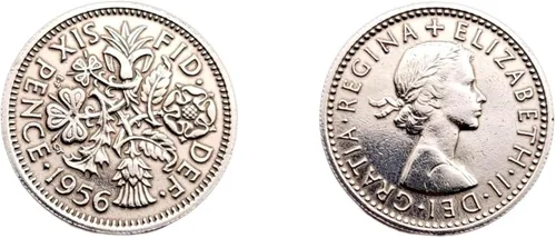 Vista 4 de ASVP Shop Auténtica moneda de seis peniques con tarjeta y sobre para la novia: algo viejo, algo nuevo, algo prestado, algo azul y seis peniques