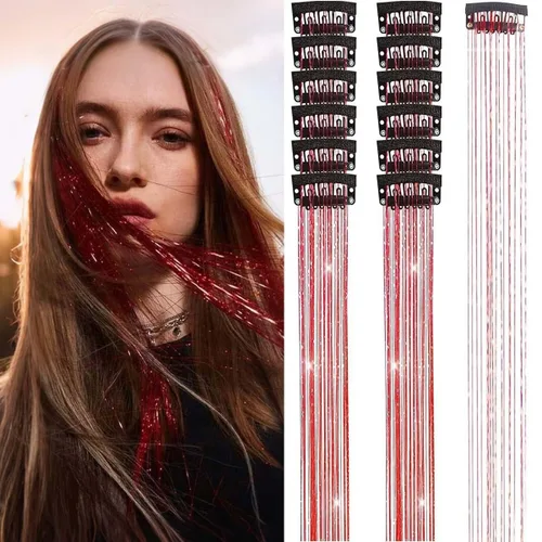 Vista 31 de Extensiones de cabello humano real con broches, 4.23 oz, 7 unidades, extensiones de cabello humano real con clip, de 14 pulgadas, rubio ceniza a