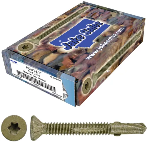 Vista 8 de Tornillos autoperforantes Reamer Tek Torx/Star Head de 10x1-5/8 de madera a metal - para plataformas, remolques - Cabeza de tornillo T-30 Torx 1