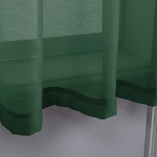 Vista 6 de DONREN 2 paneles de cortina de voile semitransparentes texturizados para ventana de cocina, pequeñas ventanas cortas, cortinas suaves de lujo