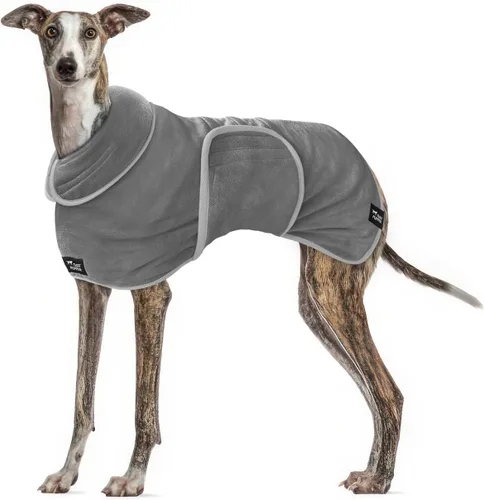 Vista 33 de Tuff Pupper Bata de baño para perro de secado rápido, toalla de felpa de 800 GSM, bata de baño súper absorbente para mascotas y cachorros, capucha