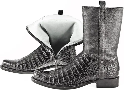 Vista 4 de Cuadra Botas de vestir con Cremallera Chocolate y Negro de 7 a 11, Negro, 10.5
