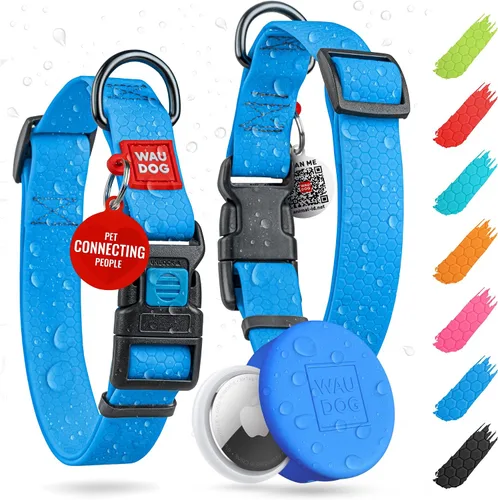 Vista 21 de WAUDOG Collar de perro impermeable – Collar ajustable para perros grandes, pequeños y medianos – Collares resistentes con cierre de metal duradero