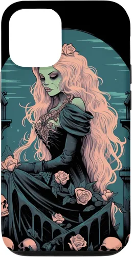 Vista 26 de Funda para iPhone 16 Gothic Girl Pastel Goth Wiccan Pagan Anime Nu Goth Grunge