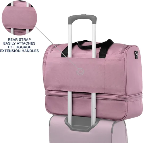 Vista 17 de Travelpro Maxlite 5 - Bolsa de viaje ligera para viajes nocturnos, con compartimento inferior caído, bolsa de viaje