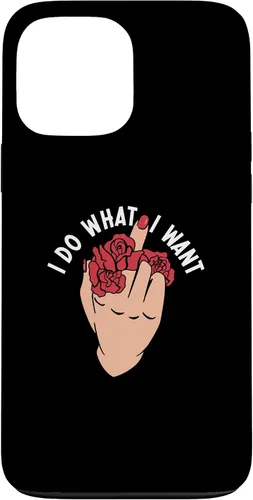 Vista 24 de I Do What I Want Middle Finger Flowers Women Case for iPhone 16