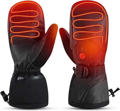 Vista 7 de day wolf Heated Gloves for Men Women 7.4V 2200mAh Electric Rechargeable Battery Waterproof Gloves Mitten for Winter Sports Ski Snowboard Camping