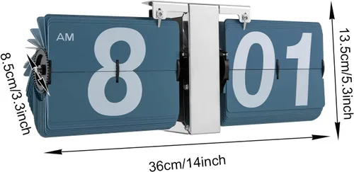 Vista 4 de Reloj con tapa de alta precisión, estilo retro, reloj de estante de escritorio, mecánico clásico, pantalla digital, reloj de pared alimentado por