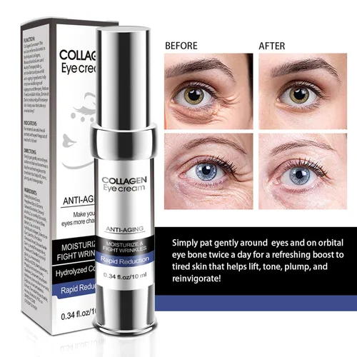Vista 5 de Crema para ojos, barra de colágeno para ojos, crema para debajo de los ojos, antienvejecimiento, bálsamo hidratante para los ojos reduce