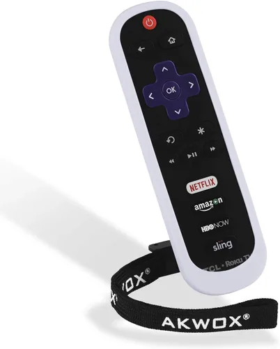 Vista 6 de AKWOX - Funda de repuesto para mando a distancia TCL Roku RC280, ligera, antideslizante, de silicona, a prueba de golpes, para Roku 3600R TCL Roku