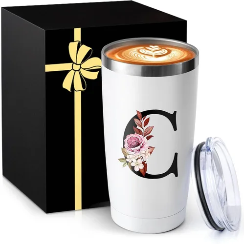 Vista 11 de Taza de café aislada de 20 onzas con tapa de acero inoxidable a prueba de derrames y fugas, pesada, grande, reutilizable, térmica, para viajes