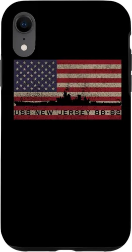 Vista 23 de Funda para iPhone 12 Pro Max USS New Jersey BB-62 WW2 de la bandera estadounidense de EE.UU.