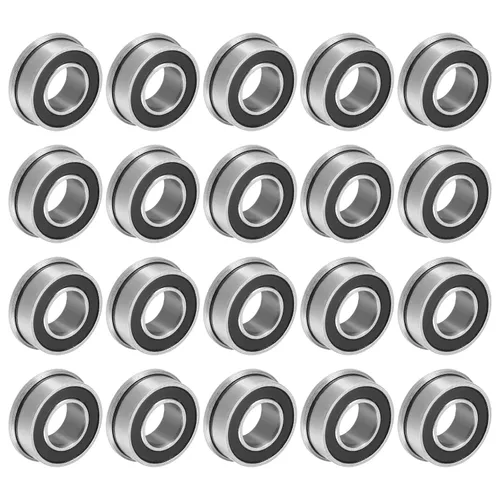 Vista 12 de uxcell FR8-2RS Rodamiento de bolas con brida de 1/2 x 1-1/8 x 5/16 pulgadas de doble sellado de acero cromado, 4pcs Double Sealed Flange Bearings