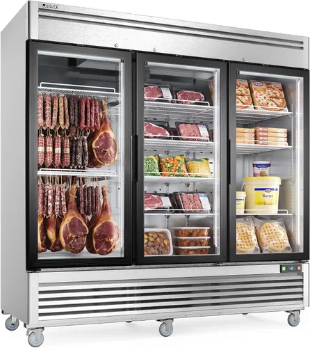 Vista 11 de Coolski Congelador comercial de 19.32 pies cúbicos con puerta sólida, ventilador de congelador de acero inoxidable de alcance vertical de 27