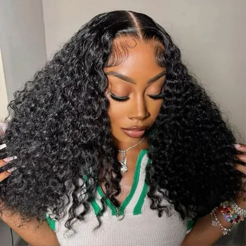 Vista 12 de Pelucas de cabello humano rizado estilo Bob de Forevermore, cierre 4x4 para mujeres, sin pegamento, 18 pulgadas, onda de agua, encaje frontal húmedo