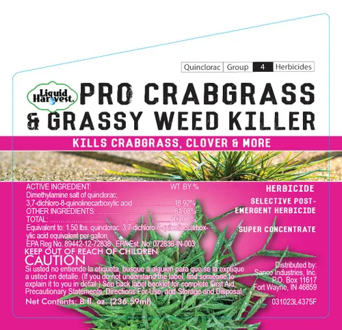 Vista 7 de Pro Crabgrass & Grassy Weed Killer - 18.92% Quinclorac (comparado con Drive XLR8) - Herbicida concentrado de pasto cangrejo profesional - Secado